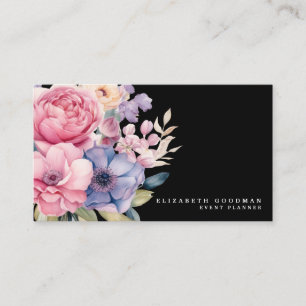 Elegantes flores dulces Tarjetas de Negra de Negoc