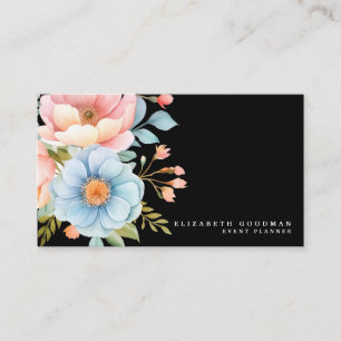 Elegantes flores dulces Tarjetas de Negra de Negoc