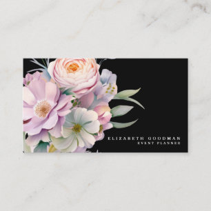 Elegantes flores dulces Tarjetas de Negra de Negoc