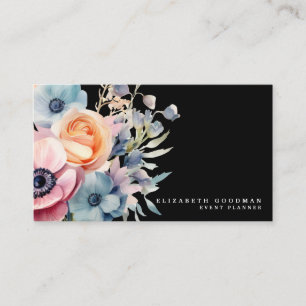 Elegantes flores dulces Tarjetas de Negra de Negoc