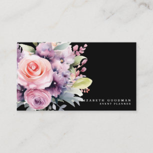 Elegantes flores dulces Tarjetas de Negra de Negoc