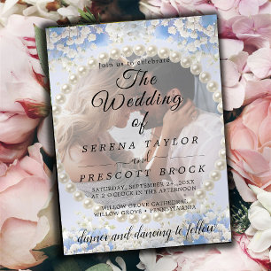 Elegantes flores Vellum Invitación a la boda