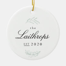 Elegantes frentes recién casados Primer Ornamento 