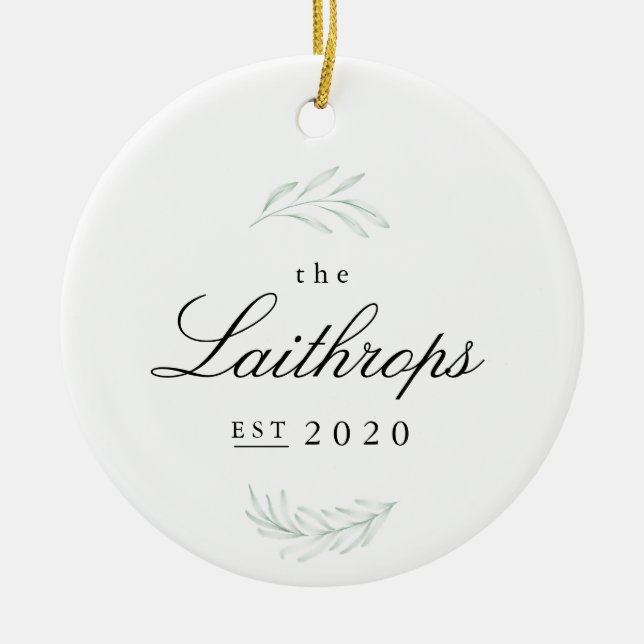 Elegantes frentes recién casados Primer Ornamento  (Frente)