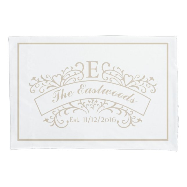 Elegantes fundas de Boda monograma (Anverso-izquierdo)
