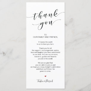 Elegantes hermosos le agradecen tarjeta del