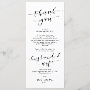 Elegantes hermosos le agradecen tarjeta del