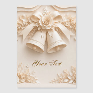 Elegantes Hochzeitsdesign mit Glocken und Rosen