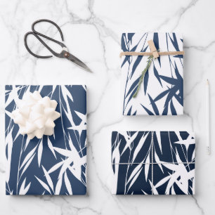 Elegantes hojas de follaje azul