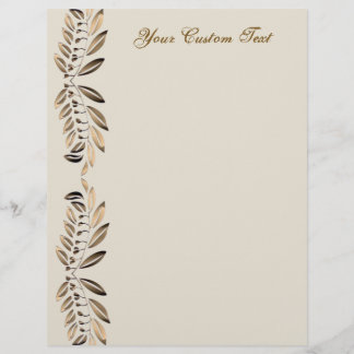 Elegantes hojas de oro en papel de Personalizado d