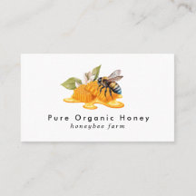 Elegantes Honeycombs con tarjeta de visita de abej