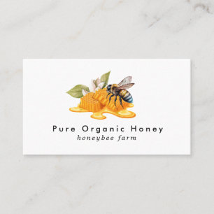 Elegantes Honeycombs con tarjeta de visita de abej