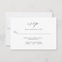 Elegantes iniciales Refinado Diseño Boda Tarjeta R