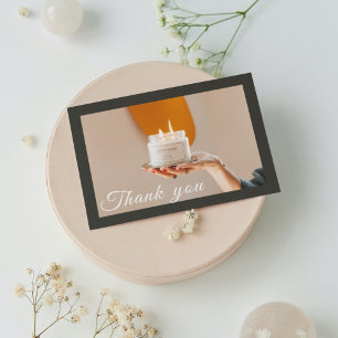 Elegantes instrucciones Candle Care Tarjeta de agr