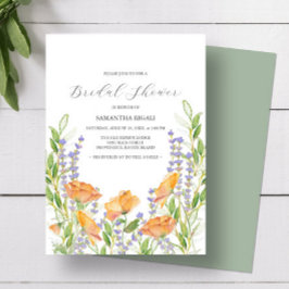 Elegantes invitaciones a bañador de flores silvest