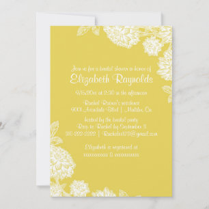 Elegantes invitaciones a bañador de novias doradas