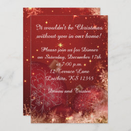 Elegantes invitaciones a cenar Navidades