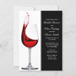 Elegantes invitaciones a ducha de novias con vidri