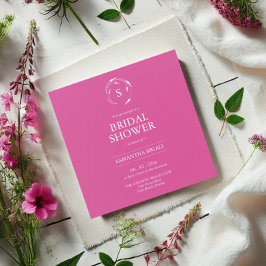 Elegantes invitaciones a ducha de novias en rosa