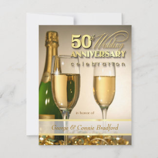 Elegantes invitaciones a fiestas de 50 años