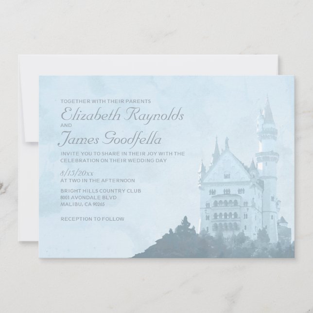 Elegantes invitaciones a la boda de Castillo de Cu