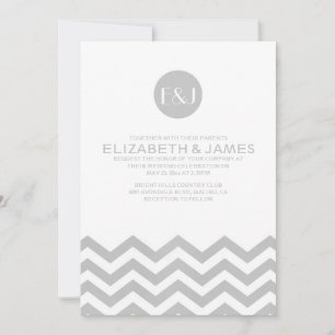 Elegantes invitaciones a la boda de Chevron