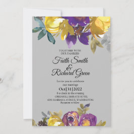 Elegantes invitaciones a la boda de la caída del m