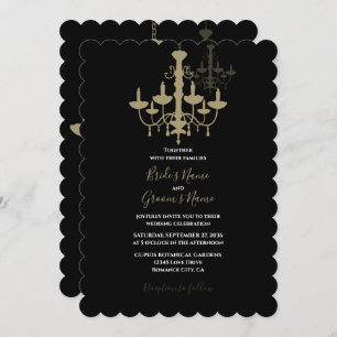 Elegantes invitaciones a la boda de la lámpara de 