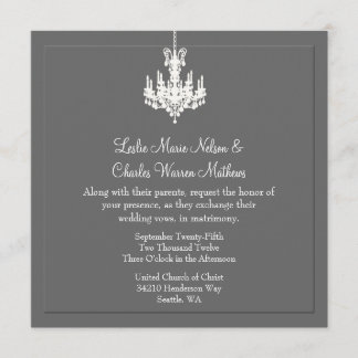 Elegantes invitaciones a la boda de la lámpara de 