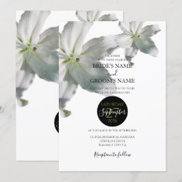 Elegantes invitaciones a la boda de lirios blancos