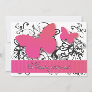 Elegantes invitaciones a la boda de mariposas