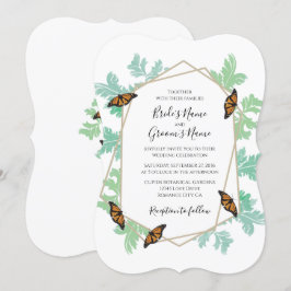 Elegantes invitaciones a la boda de mariposas mona