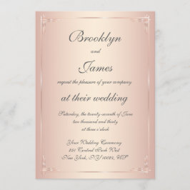 Elegantes invitaciones a la boda de Rubor