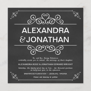 Elegantes invitaciones a la boda rústica en el tab