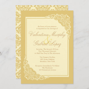 Elegantes invitaciones a la boda victoriana