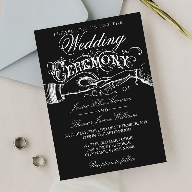 Elegantes invitaciones a la ceremonia de Bodas bla (Subido por el creador)