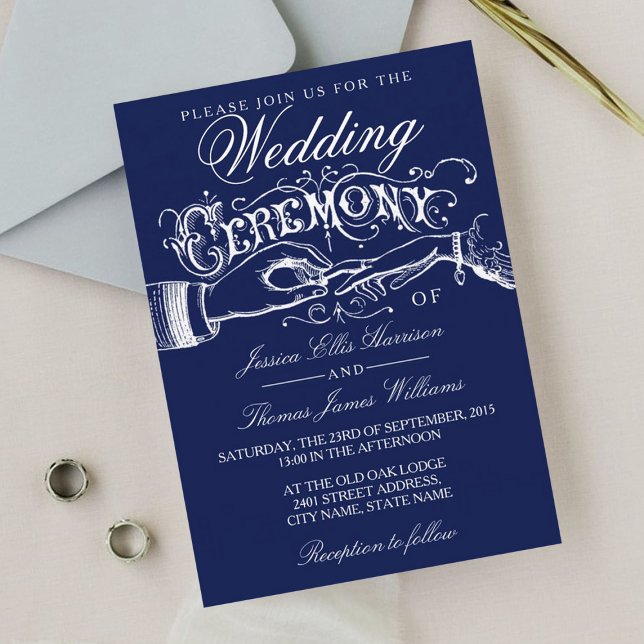 Elegantes invitaciones a la ceremonia de la Marina (Subido por el creador)