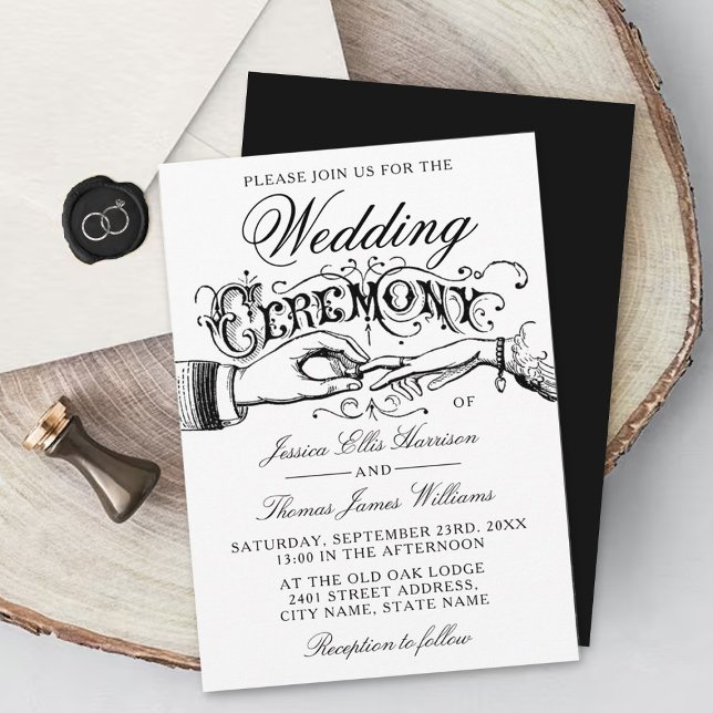 Elegantes invitaciones a la ceremonia de los Bodas (Subido por el creador)
