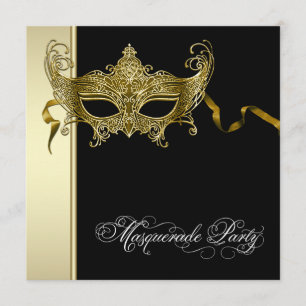 Elegantes invitaciones a la fiesta de la mascarada
