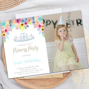 Elegantes invitaciones a la fiesta de la princesa