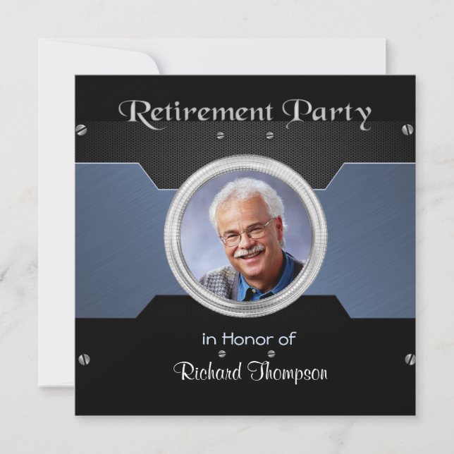Elegantes invitaciones a la Fiesta de Retiro de Fo (Anverso)