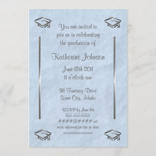 Elegantes invitaciones a la graduación de Personal