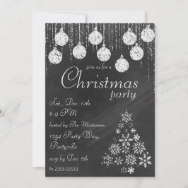 Elegantes invitaciones a Navidades de Chalkboard