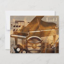 Elegantes invitaciones a recitales de música de un