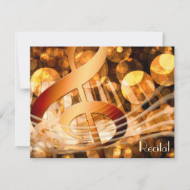 Elegantes invitaciones a recitales de música de un