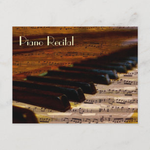 Elegantes invitaciones a un Piano Vintage