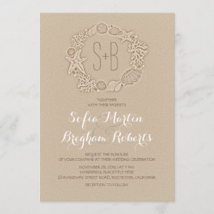 Elegantes invitaciones casuales de bodas en la pla