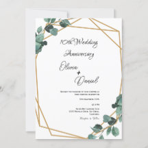Elegantes Invitaciones de Aniversario de Boda con 