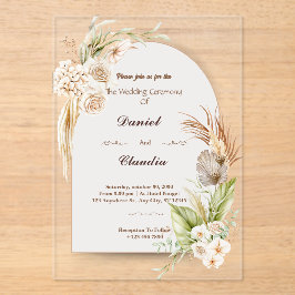 Elegantes invitaciones de boda acrílicas personali