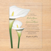 Elegantes invitaciones de boda de Calla Blanca Lil